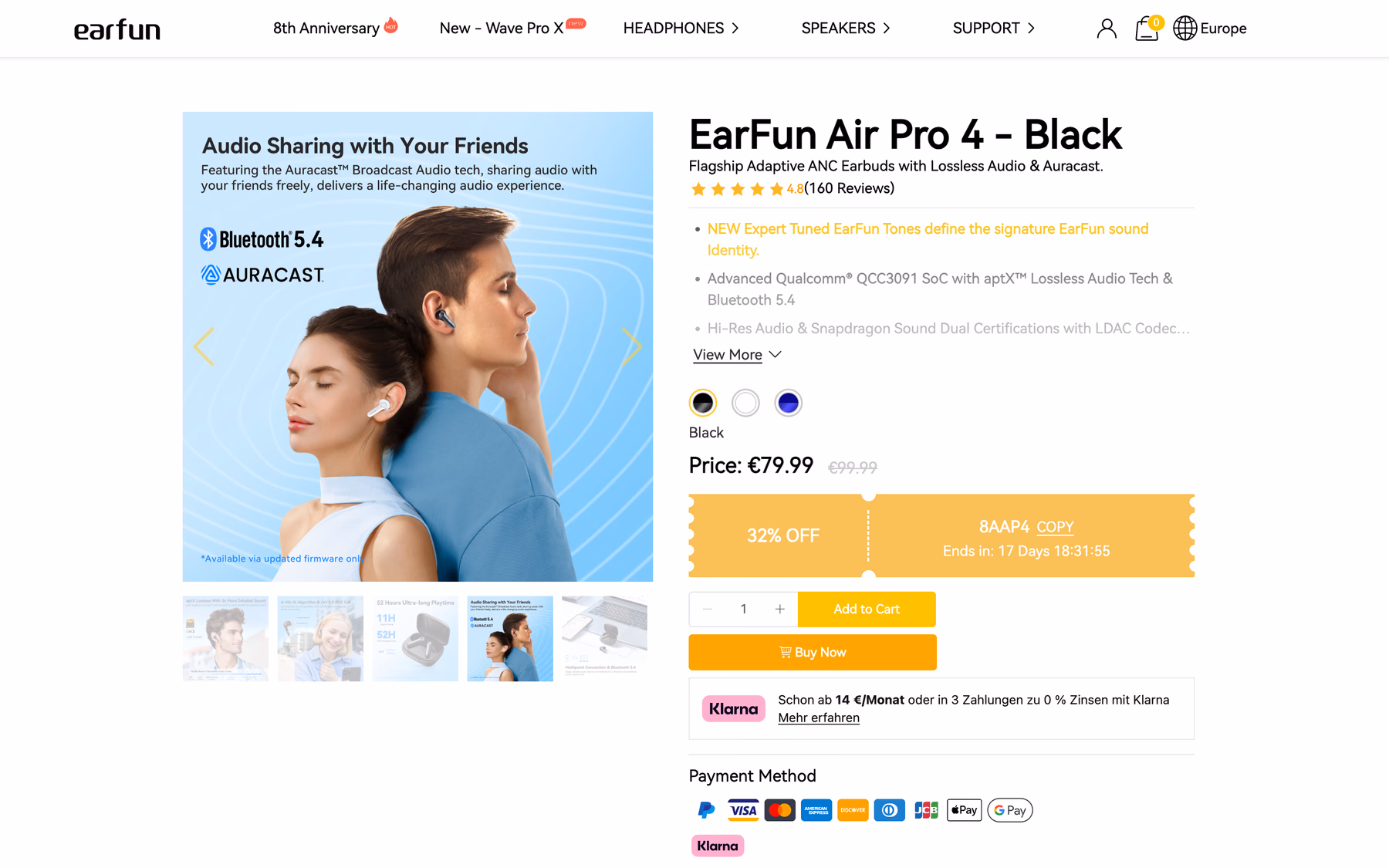 Trang tai nghe dịch EarFun Air Pro 4+