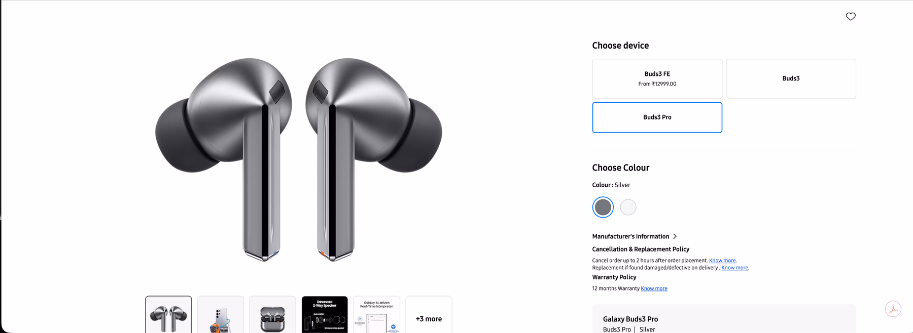 Trang sản phẩm Samsung Galaxy Buds3 Pro