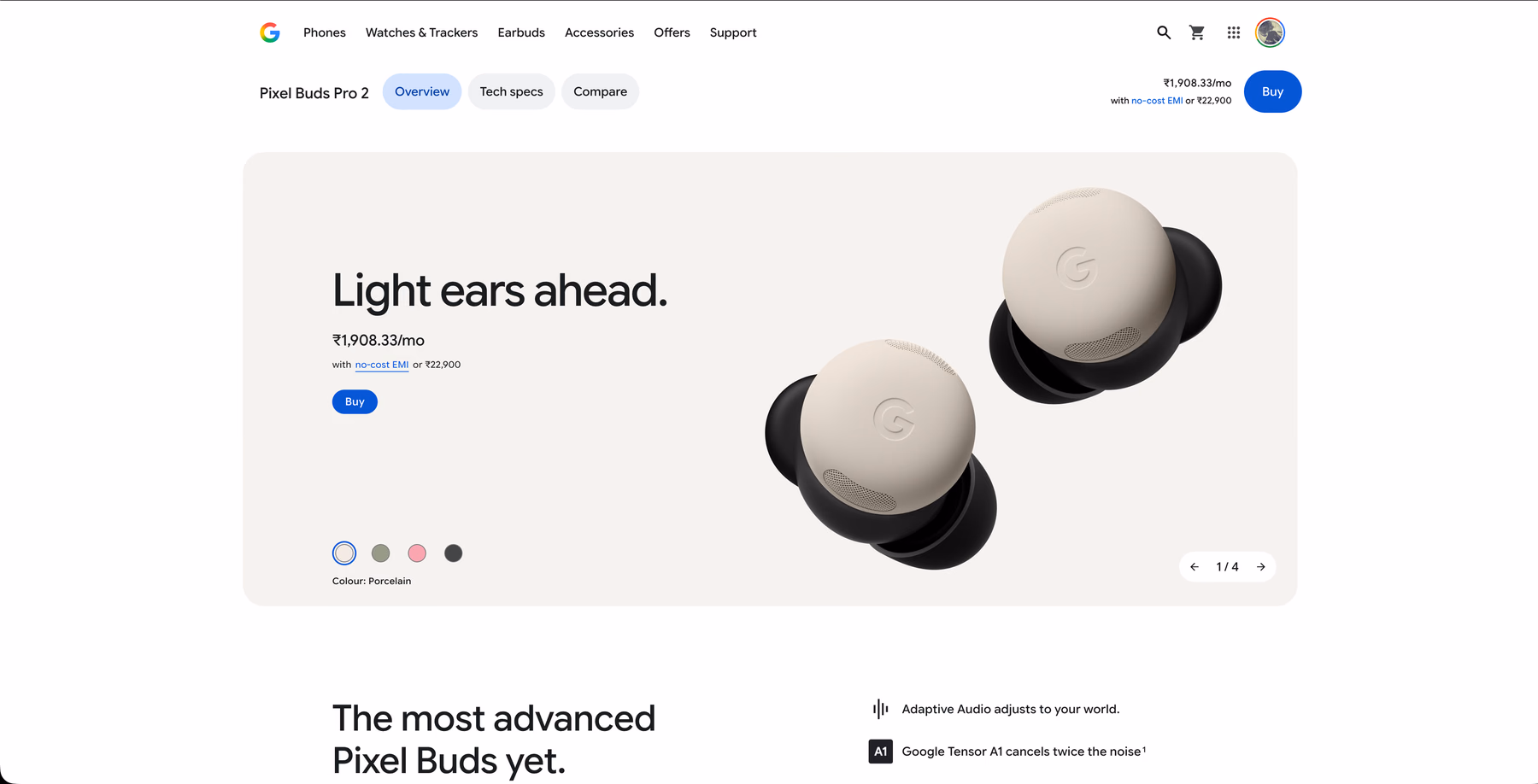 Trang sản phẩm Google Pixel Buds Pro 2