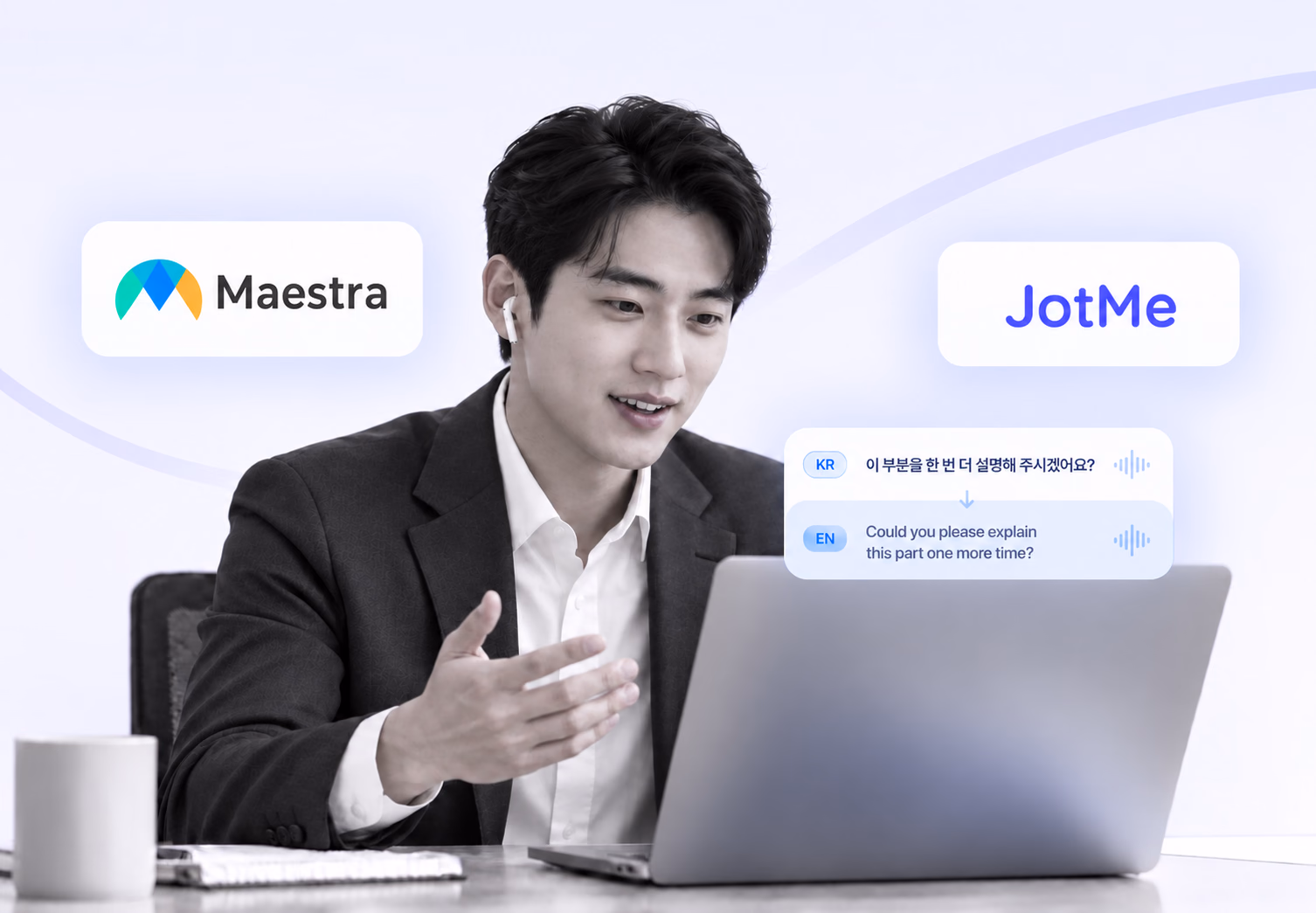 Maestra AI và JotMe: Công cụ nào dịch cuộc họp chính xác?